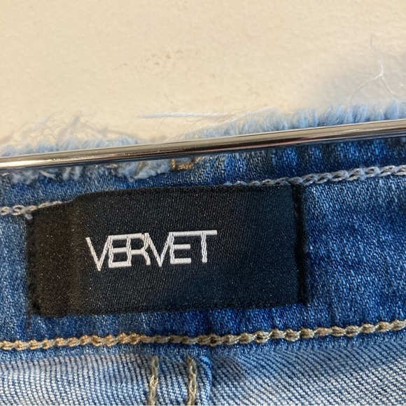 VERVET Sz 29 Ankle Skinny Fit Raw Waist and Hem Mid Wash Jeans - Picture 5 of 13